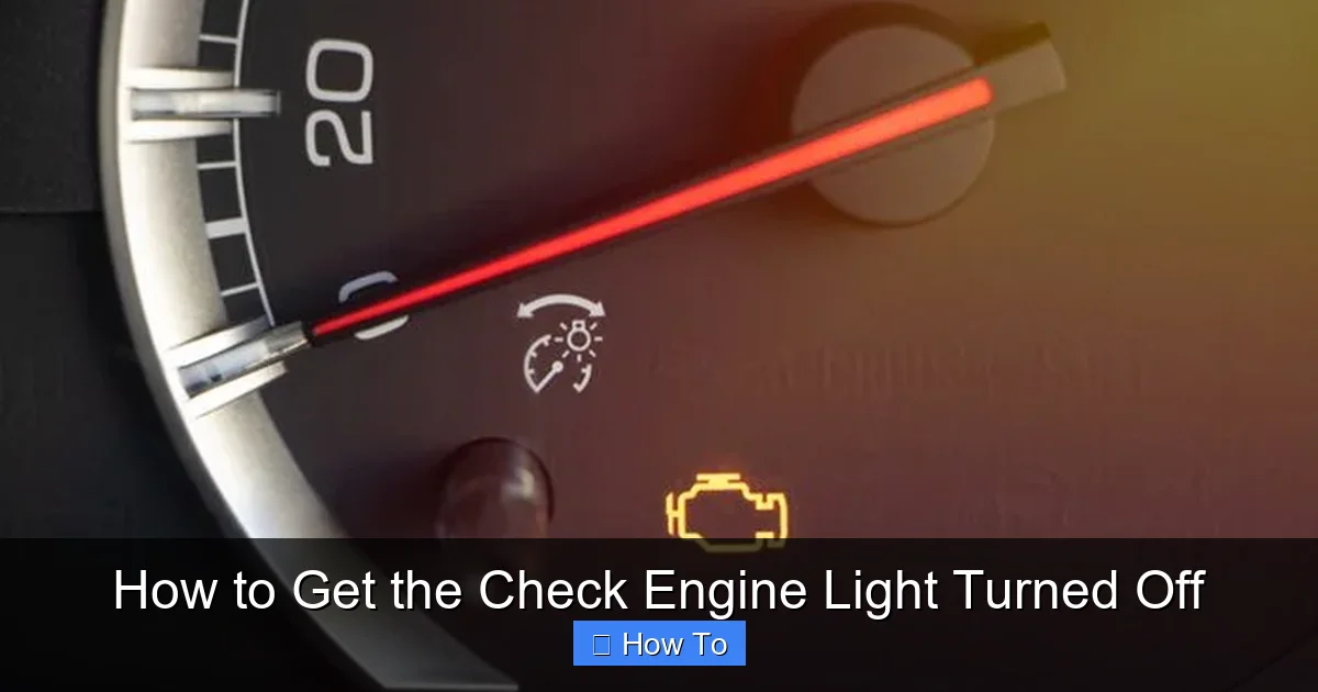 How to Get the Check Engine Light Turned Off