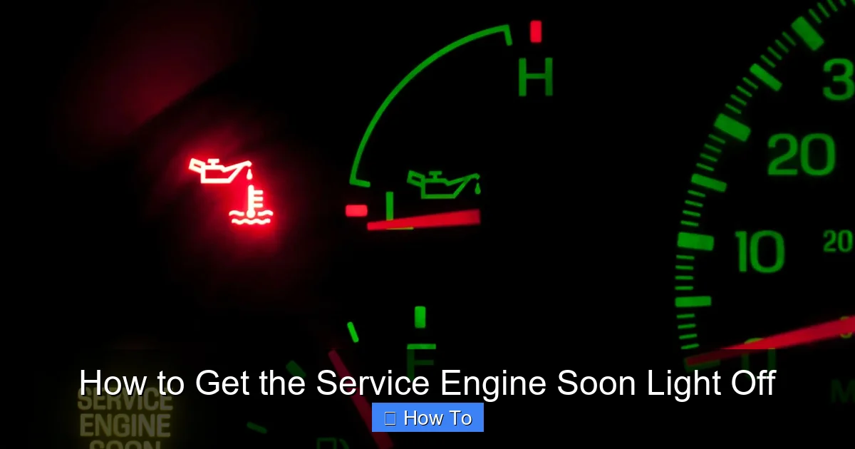How to Get the Service Engine Soon Light Off