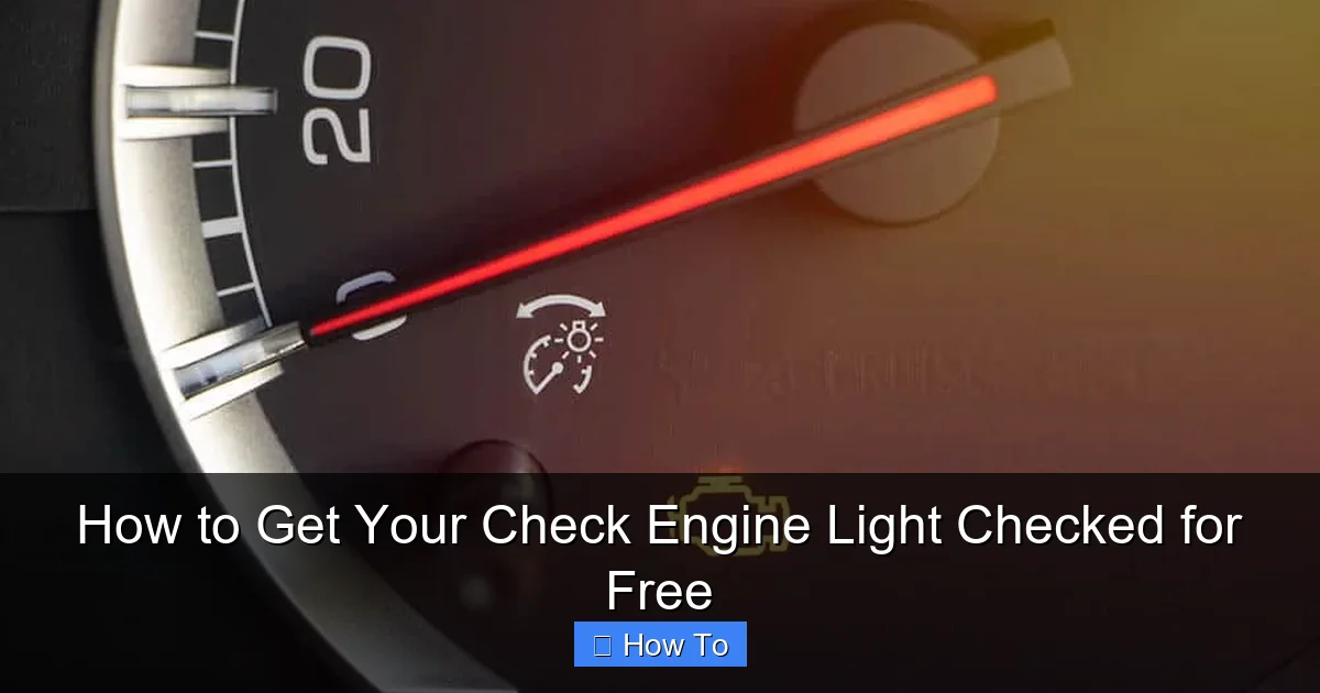 How to Get Your Check Engine Light Checked for Free