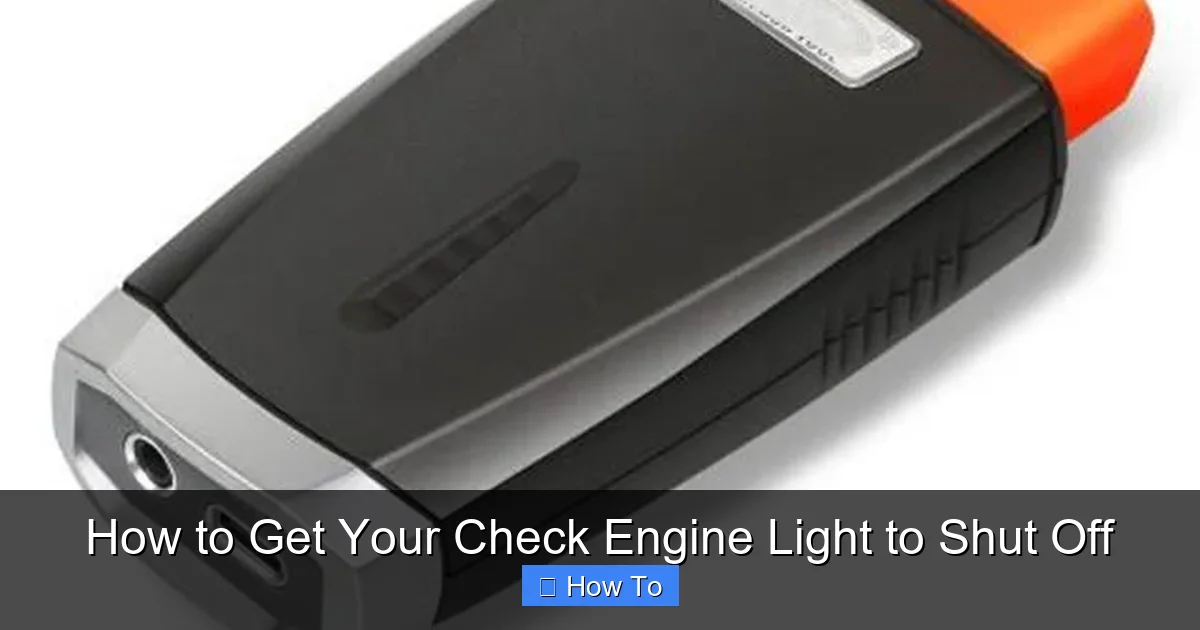 How to Get Your Check Engine Light to Shut Off