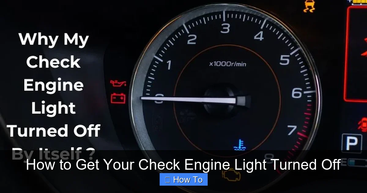 How to Get Your Check Engine Light Turned Off