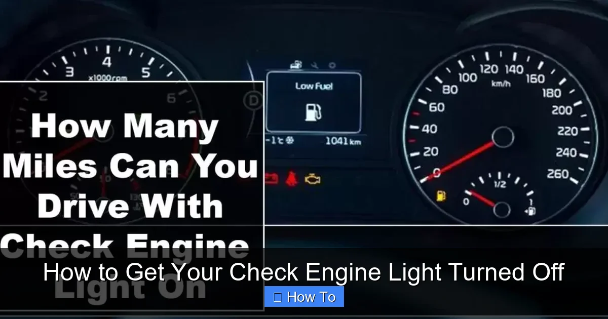 How to Get Your Check Engine Light Turned Off