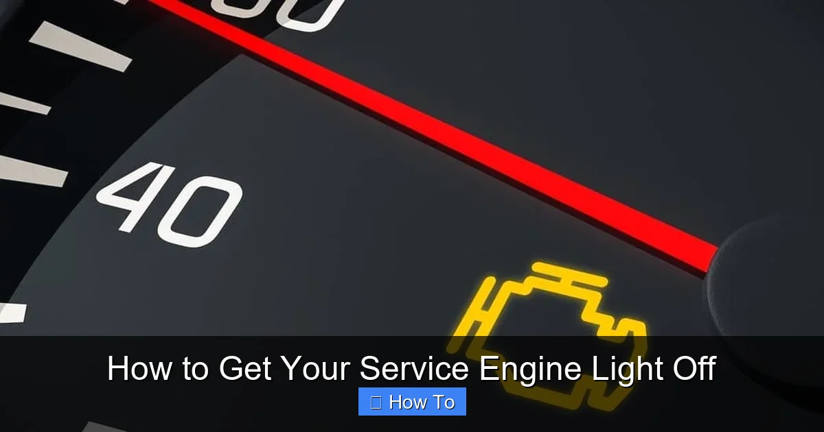 How to Get Your Service Engine Light Off