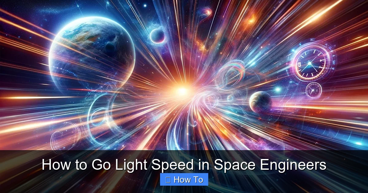 How to Go Light Speed in Space Engineers