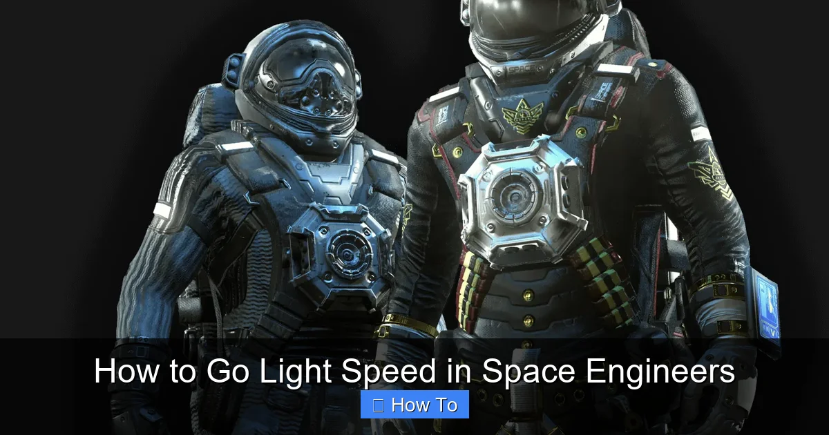 How to Go Light Speed in Space Engineers