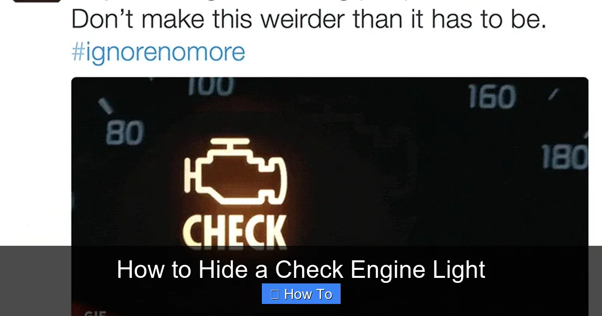 How to Hide a Check Engine Light
