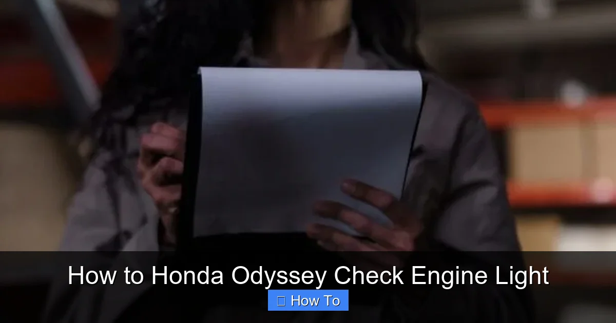 How to Honda Odyssey Check Engine Light