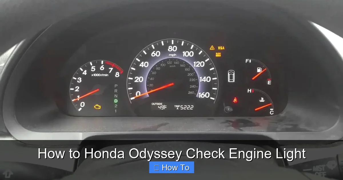 How to Honda Odyssey Check Engine Light