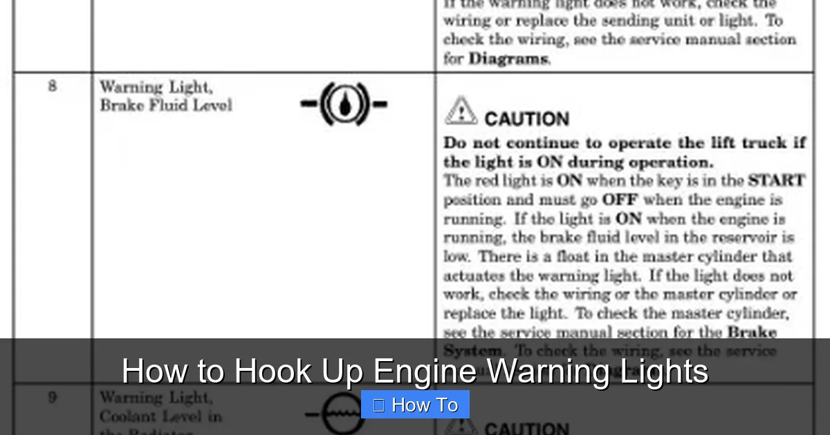 How to Hook Up Engine Warning Lights