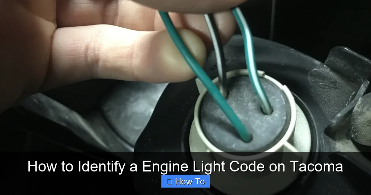How to Identify a Engine Light Code on Tacoma