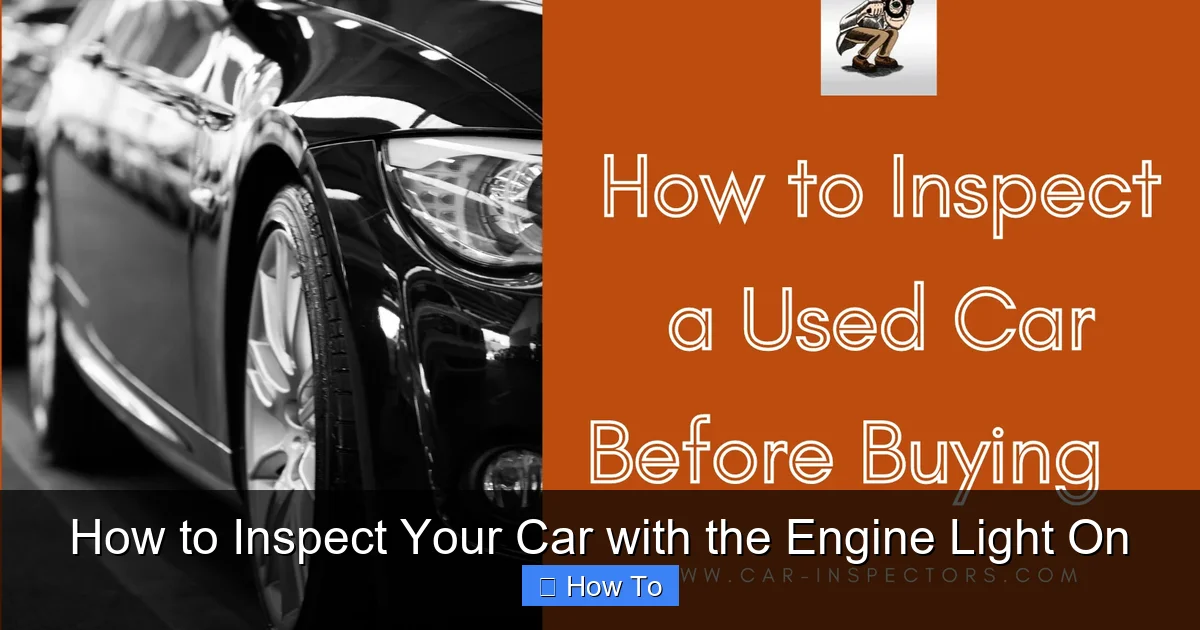 How to Inspect Your Car with the Engine Light On