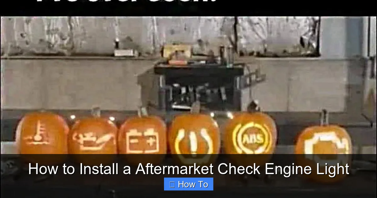 How to Install a Aftermarket Check Engine Light