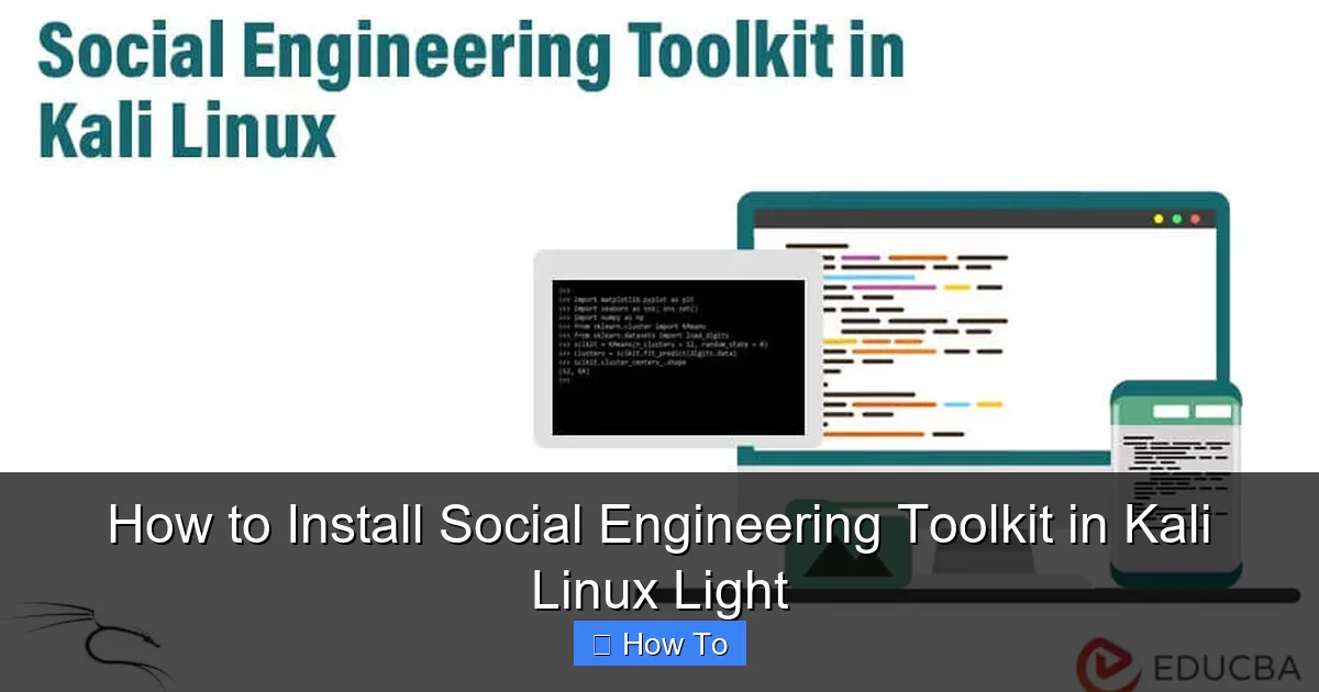 How to Install Social Engineering Toolkit in Kali Linux Light