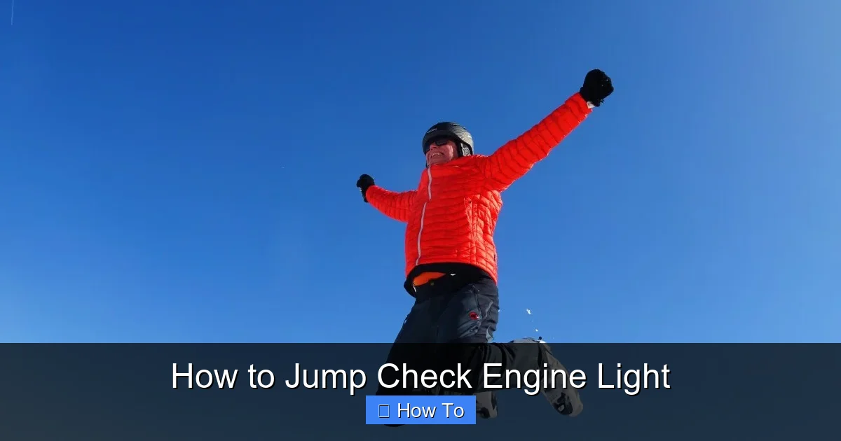 How to Jump Check Engine Light