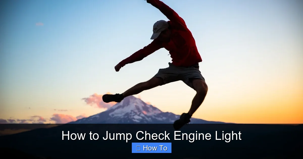 How to Jump Check Engine Light