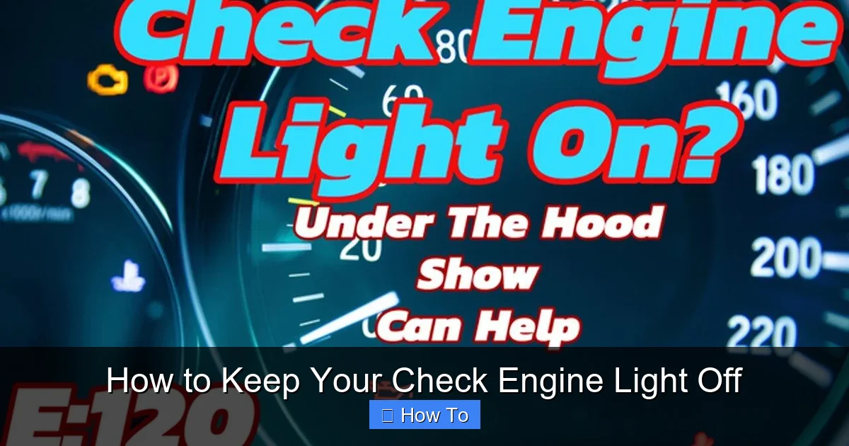 How to Keep Your Check Engine Light Off