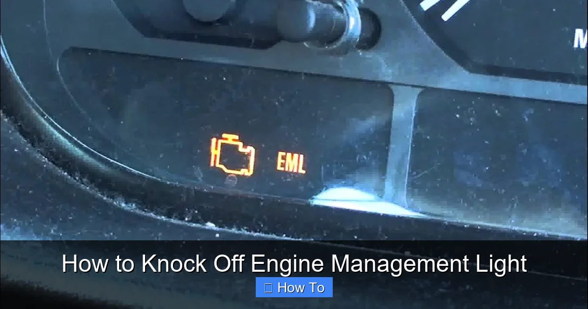 How to Knock Off Engine Management Light