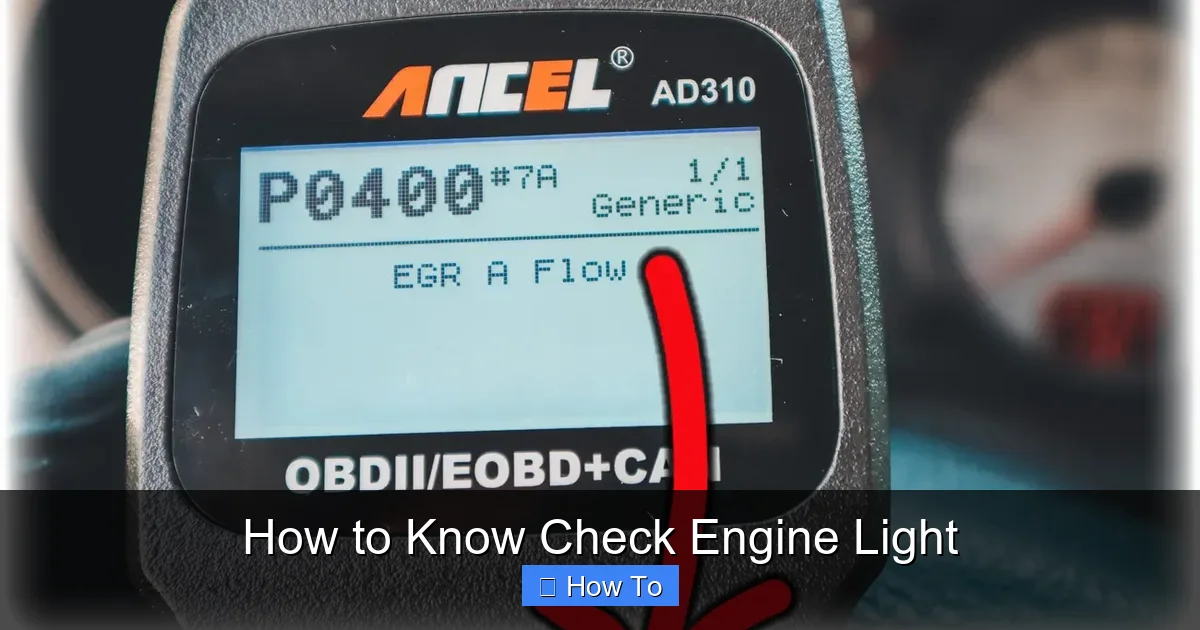 How to Know Check Engine Light