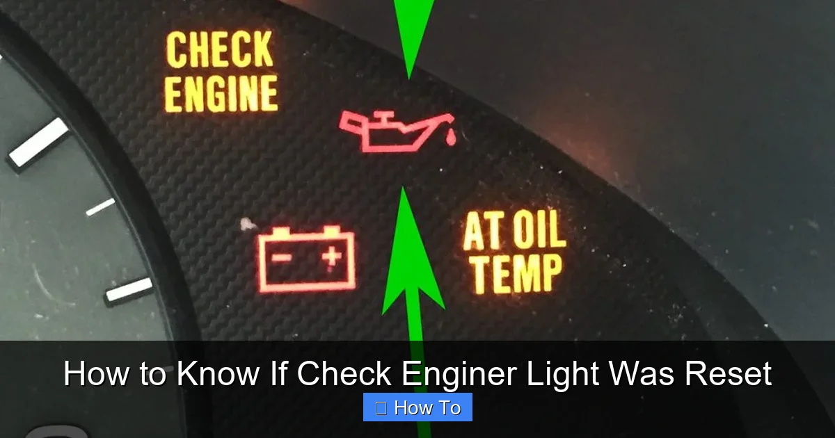 How to Know If Check Enginer Light Was Reset