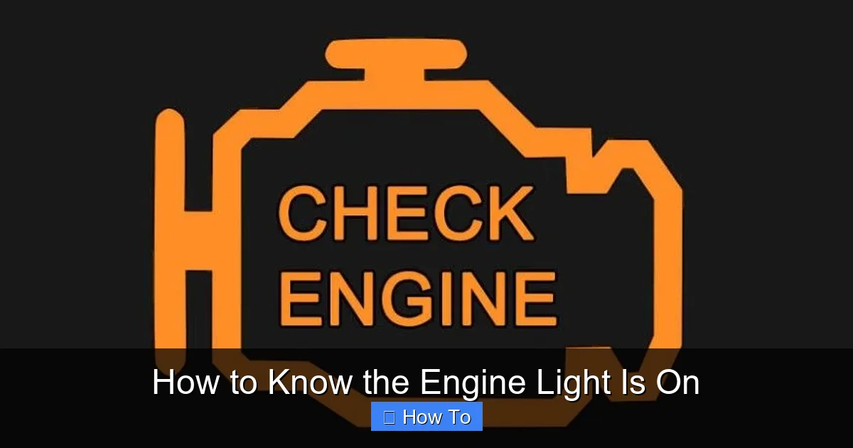 How to Know the Engine Light Is On