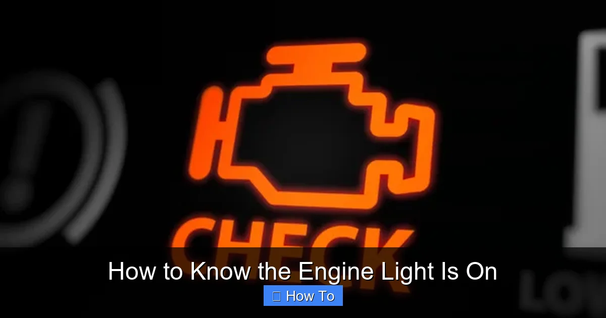 How to Know the Engine Light Is On