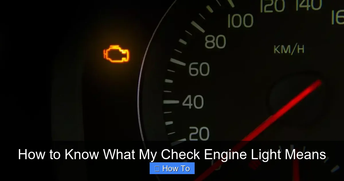 How to Know What My Check Engine Light Means