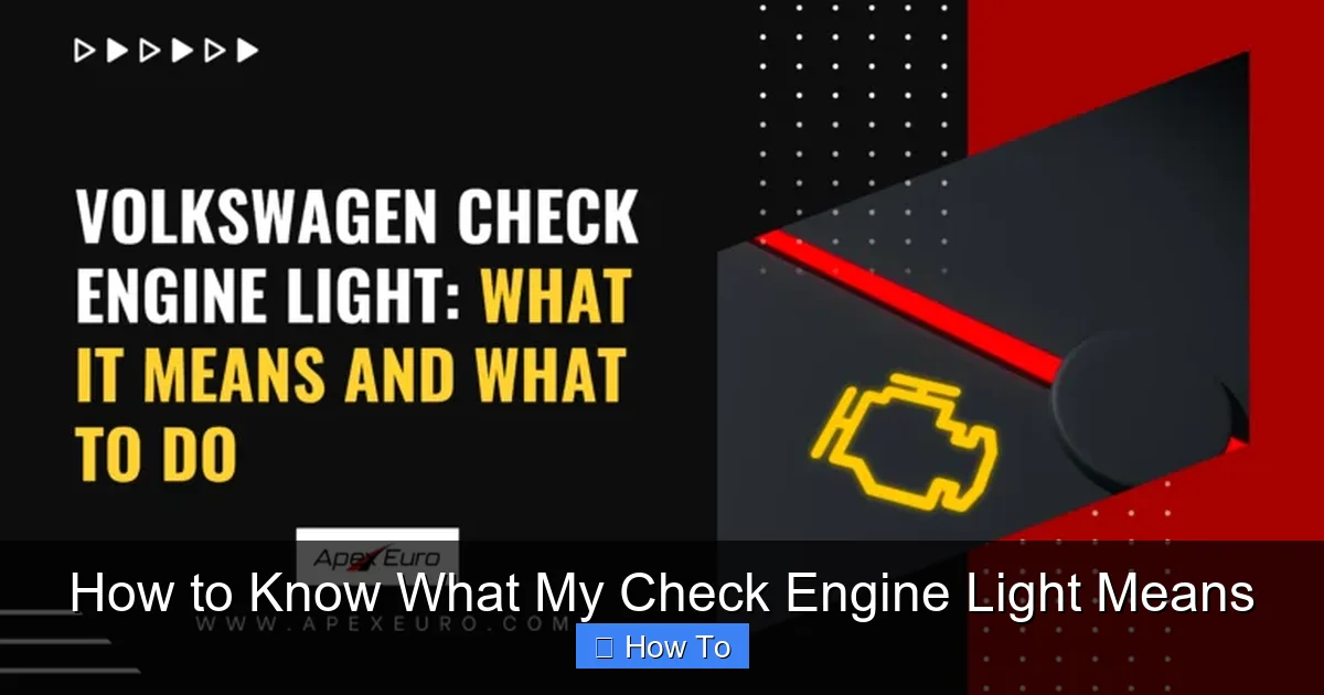 How to Know What My Check Engine Light Means