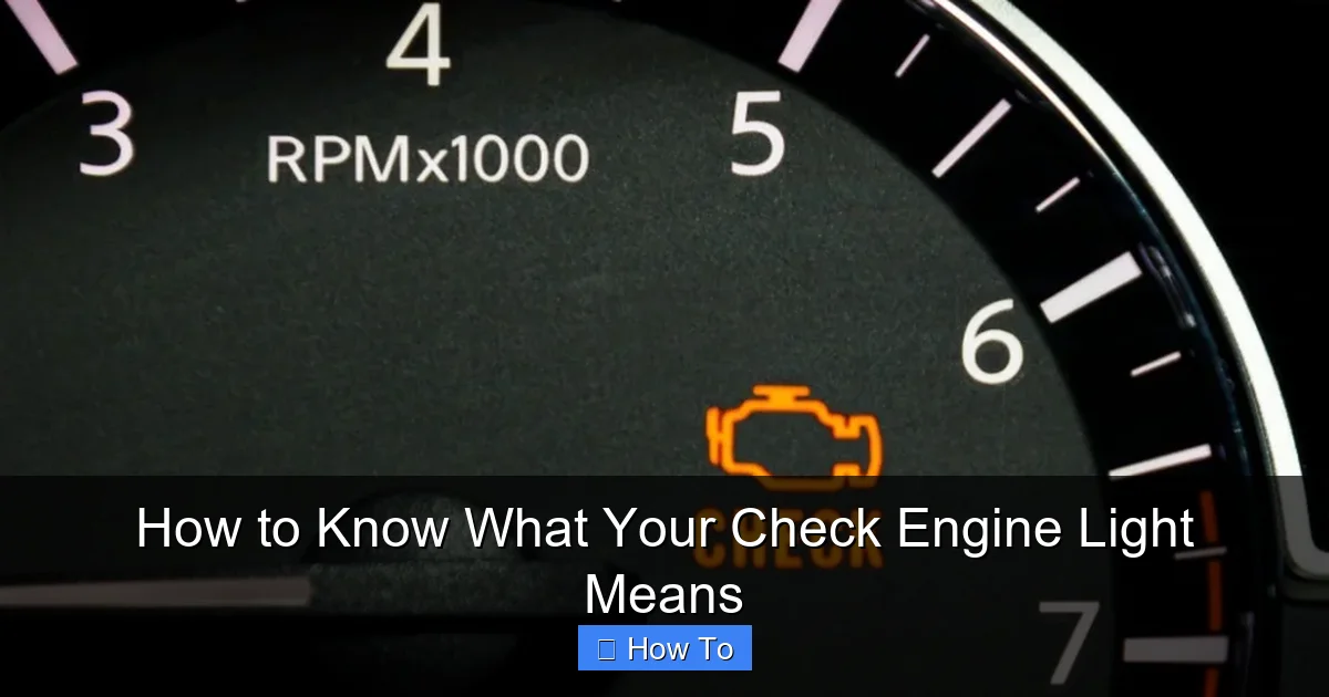 How to Know What Your Check Engine Light Means