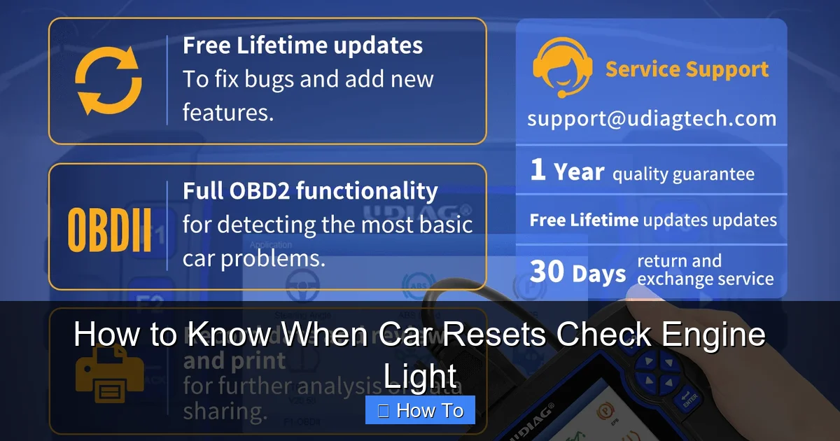 How to Know When Car Resets Check Engine Light