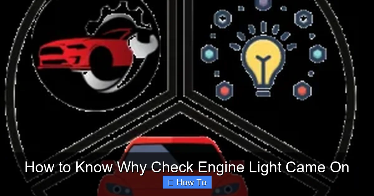 How to Know Why Check Engine Light Came On