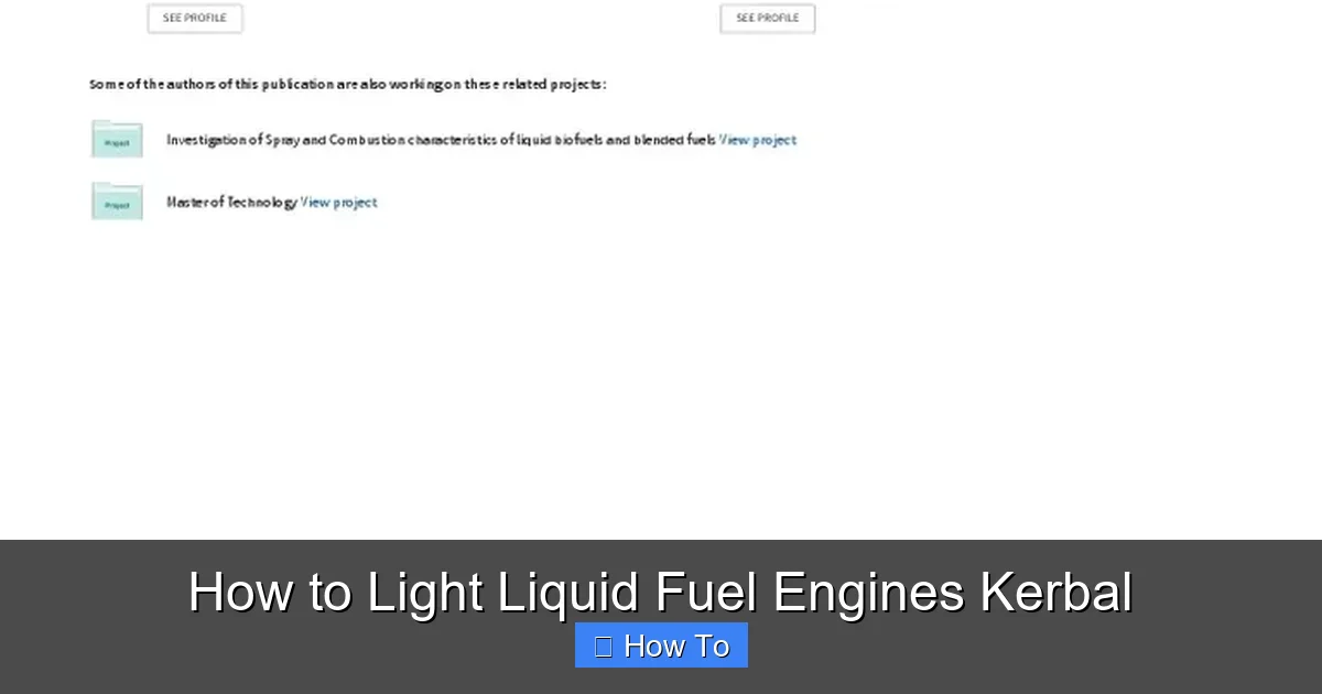 How to Light Liquid Fuel Engines Kerbal