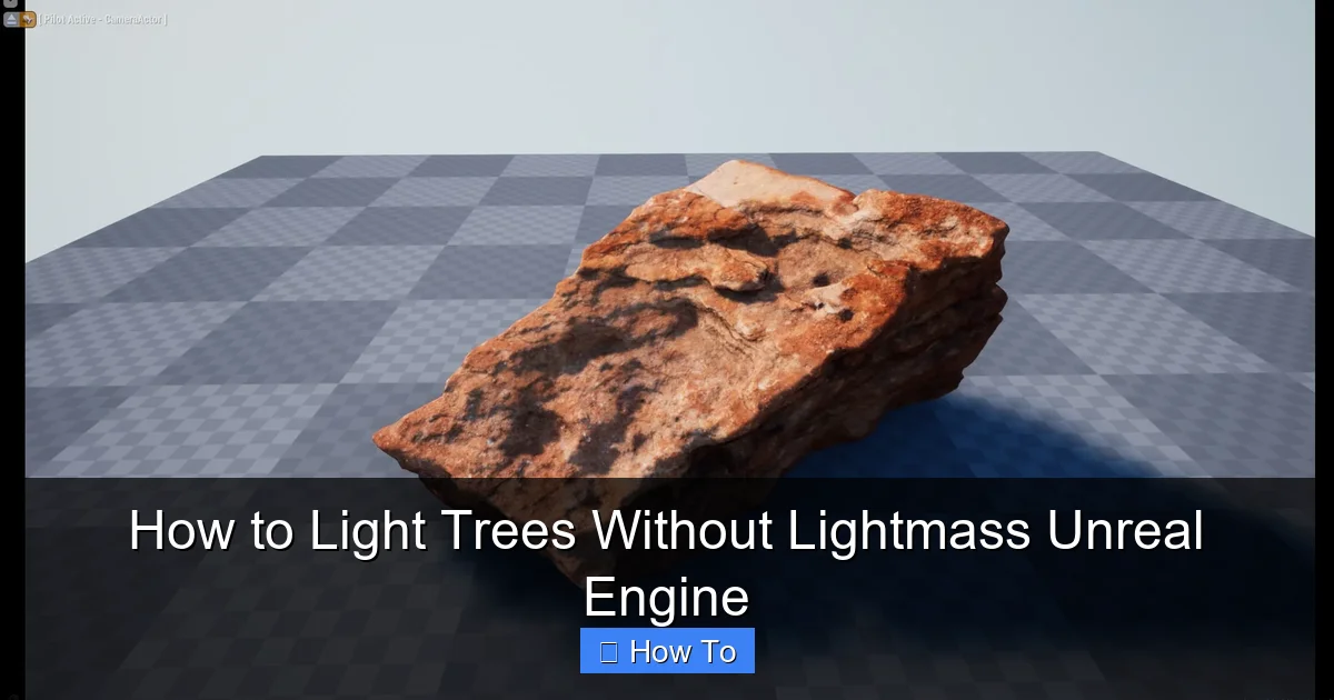 How to Light Trees Without Lightmass Unreal Engine