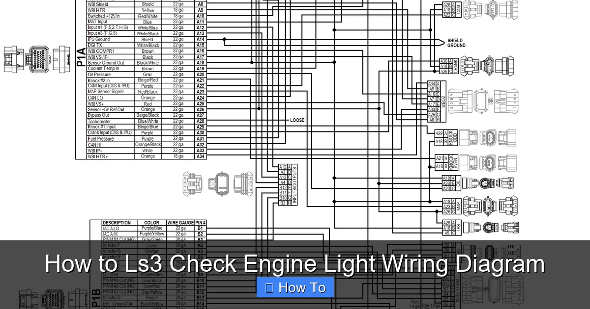 How to Ls3 Check Engine Light Wiring Diagram