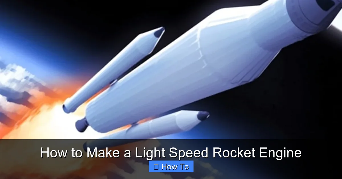 How to Make a Light Speed Rocket Engine