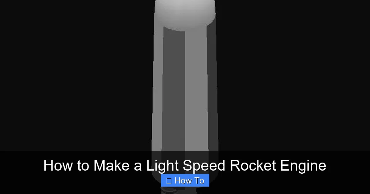 How to Make a Light Speed Rocket Engine