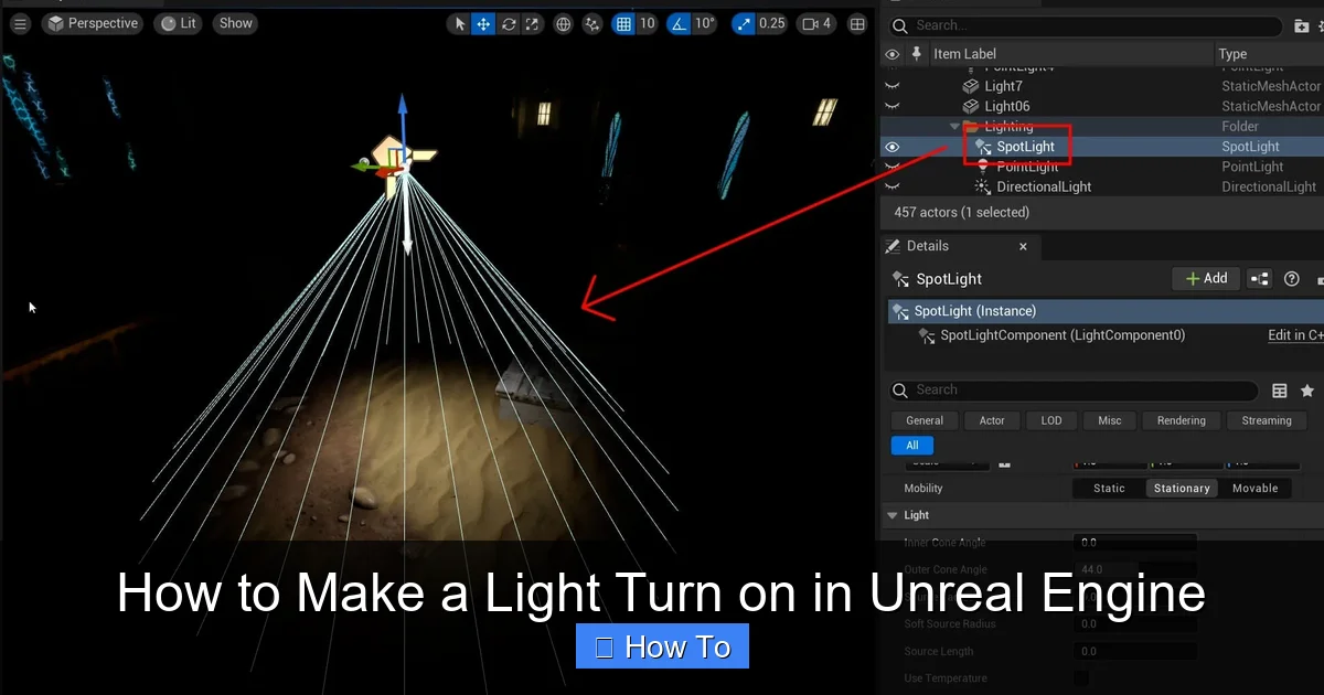 How to Make a Light Turn on in Unreal Engine