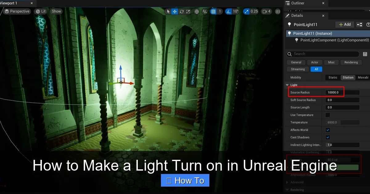 How to Make a Light Turn on in Unreal Engine
