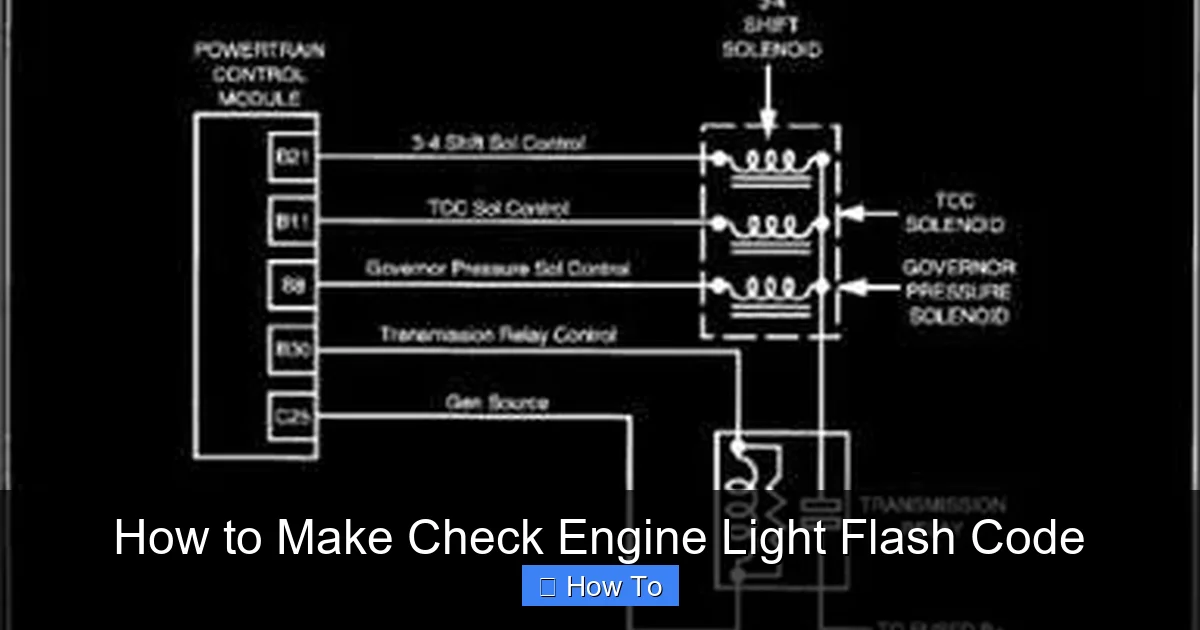 How to Make Check Engine Light Flash Code