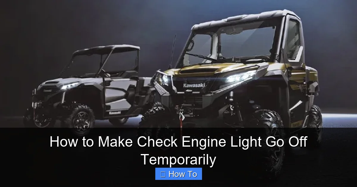 How to Make Check Engine Light Go Off Temporarily