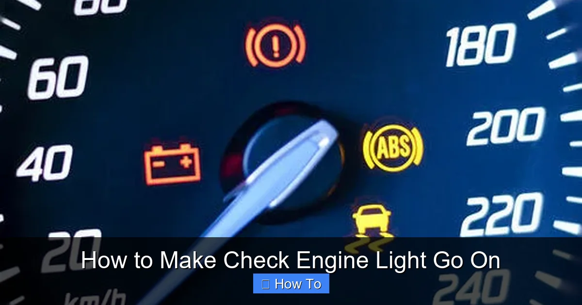 How to Make Check Engine Light Go On