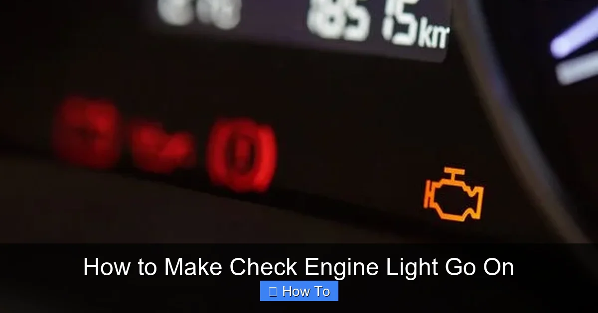 How to Make Check Engine Light Go On