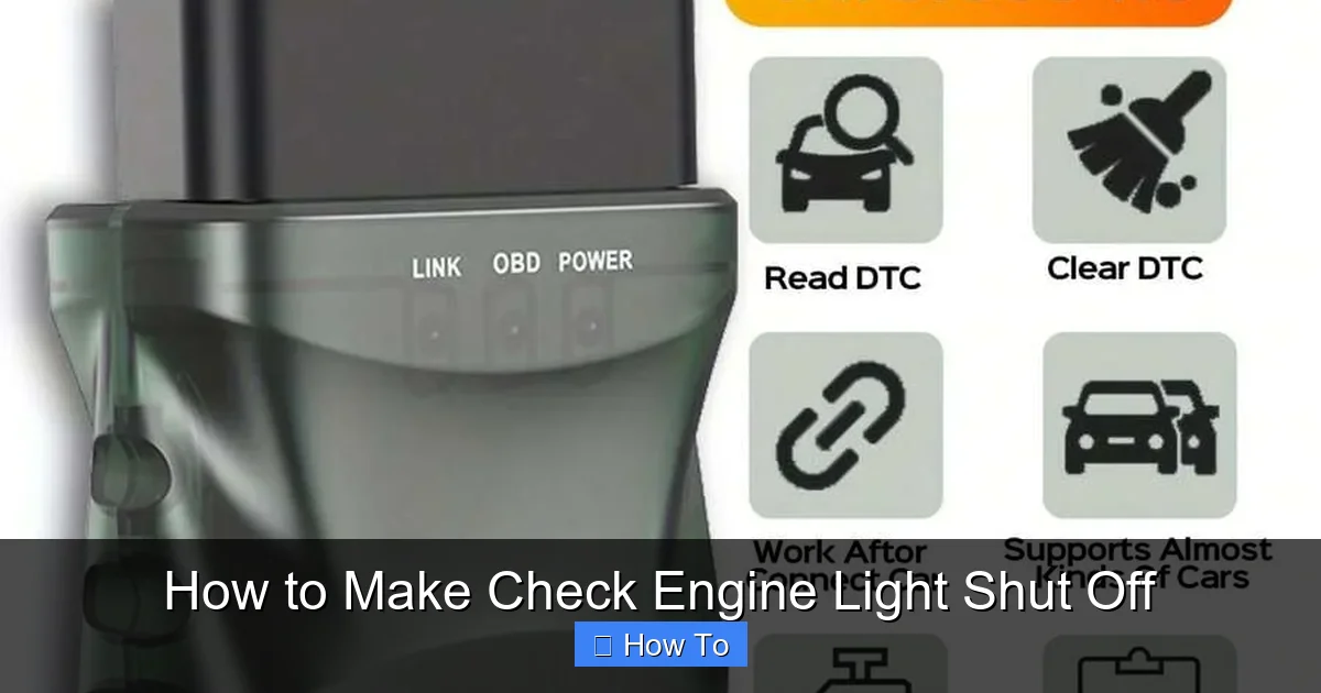 How to Make Check Engine Light Shut Off
