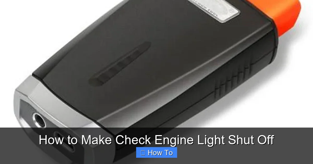 How to Make Check Engine Light Shut Off