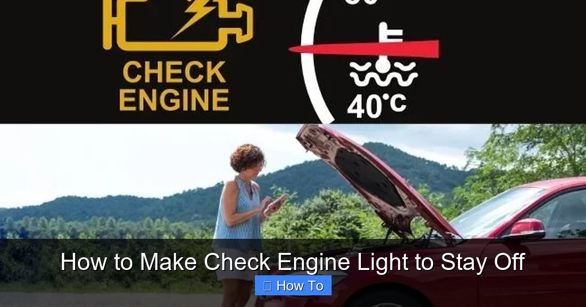 How to Make Check Engine Light to Stay Off