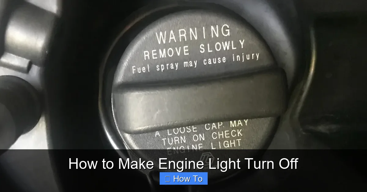 How to Make Engine Light Turn Off