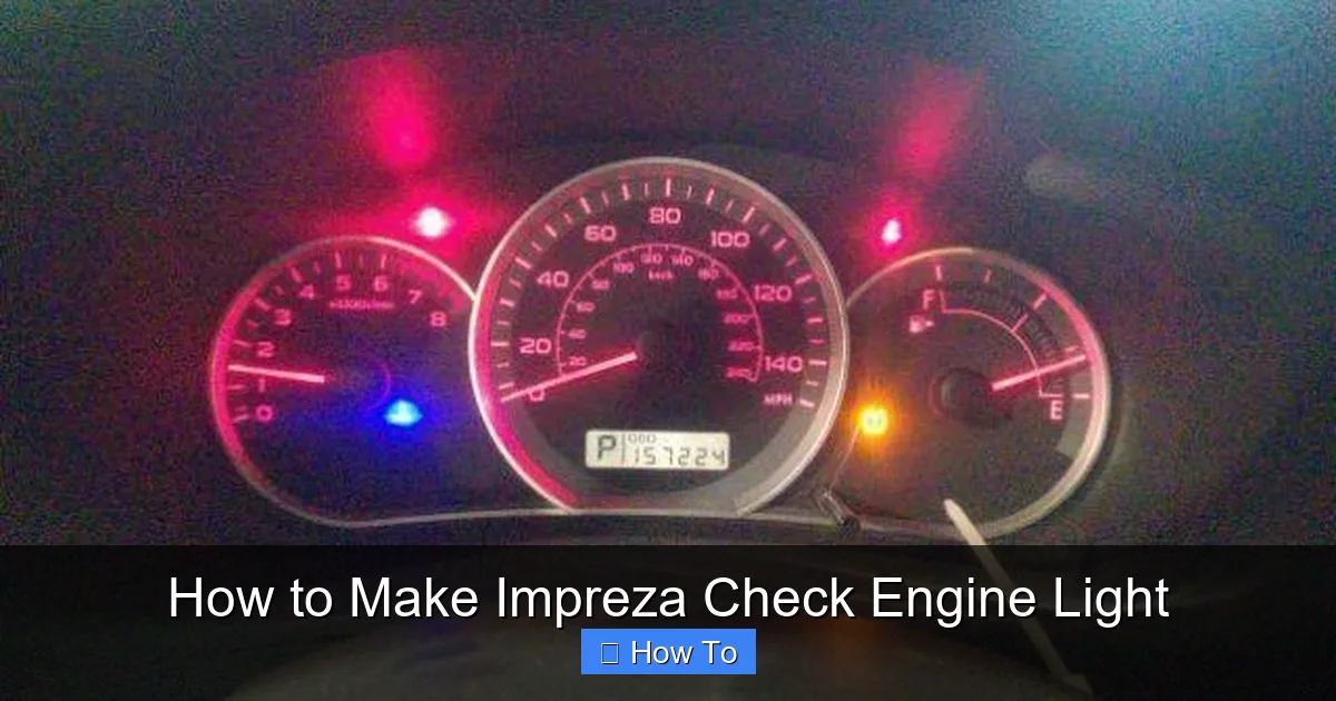 How to Make Impreza Check Engine Light