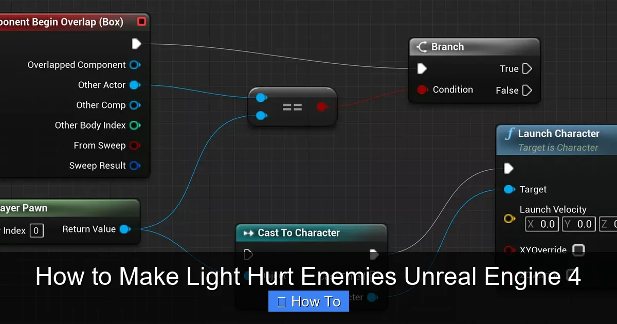 How to Make Light Hurt Enemies Unreal Engine 4