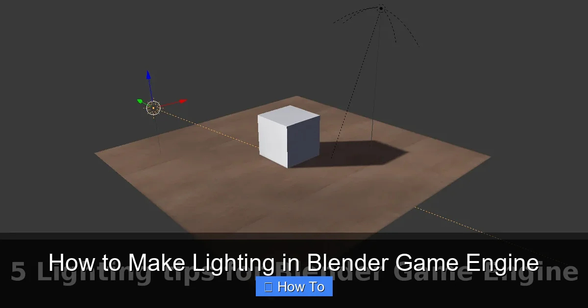 How to Make Lighting in Blender Game Engine