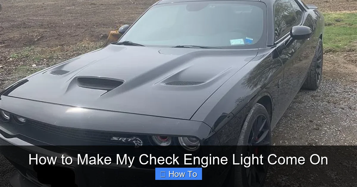 How to Make My Check Engine Light Come On