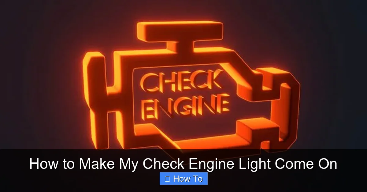 How to Make My Check Engine Light Come On